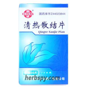 Qingre Sanjie Pian for acute conjunctivitis acute bronchitis upper respiratory tract inflammation